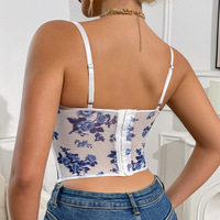 Tank Top Kasual Berenda Baru, Kamisol Gaya Hot Girl, Atasan Korset Vintage