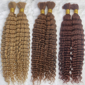 <strong>Brazilian</strong> Human Braiding Hair Deep Wave Bulk Deep Coily 613 Hair for Bohemian <strong>Braids</strong> - Product Image 3