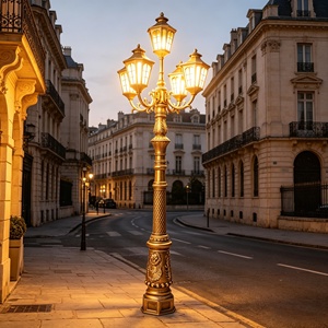 Éclairage paysager européen à grande échelle, éclairage extérieur pour jardin, villa résidentielle, lumière de cour LED, IP65, construction en métal et verre - Product Image 4