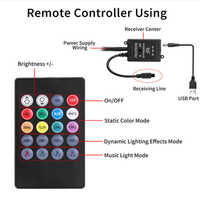 Lampu Ambient Mobil Universal Berkualitas Tinggi 5050 RGB LED Kontrol Jarak Jauh via Aplikasi Nirkabel Musik USB 12V Lampu Interior