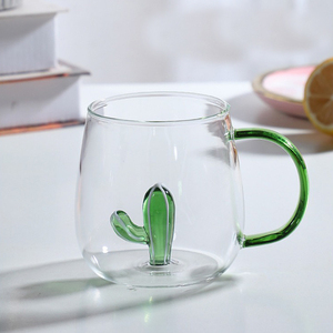 Tasse à boisson réutilisable en verre avec poignée décorative, design de dessin animé en 3D, sculpture d'animaux faite à la main, unisexe, marque <span class=keywords><strong>Comi</strong></span> - Product Image 6