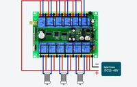 Kit de relais de commande à distance sans fil industriel 12 canaux DC 12V 24V 12 touches 433 MHz +20 dBm FSK à code tournant -121 dBm