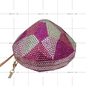 Pochette de soirée 3D en diamant, sac à main orné de strass et de perles de cristal pour fêtes, mariages et bals de promo - Product Image 5