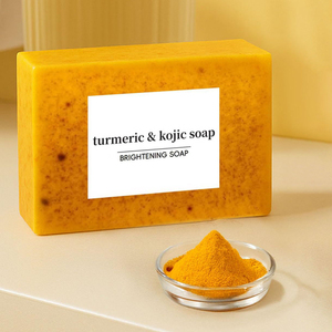 Savon au Curcuma et à l'Acide Kojique Naturel, Végétalien, Lissant, Éclaircissant et Hydratant <span class=keywords><strong>pour</strong></span> <span class=keywords><strong>le</strong></span> <span class=keywords><strong>Visage</strong></span> et <span class=keywords><strong>le</strong></span> Corps - Product Image 2