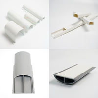 Conduit de goulotte de sol en plastique PVC ignifuge gestion du cordon électrique conduit de goulotte de câble de sol en arc pour la maison et le bureau