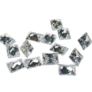 Princess Cut Cubic Zirconia Gemstone White Rectangle For Jewelry Making Lab Created Synthetic Zircon - Product Image 5