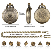 Rpg Accessoires 7PCS Jeu de dés miniatures polyédriques en métal pour D et Dragon Game Party Favors