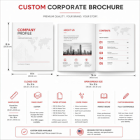 Brochure d'entreprise personnalisée / Manuel d'instructions / Magazine / Dépliant / Facture en papier couché, reliure parfaite, impression numérique