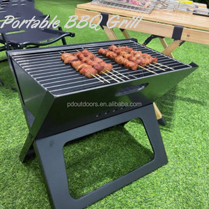 Parrilla Portátil Plegable de Carbón para Barbacoa, Compacta, para Acampar al Aire Libre, para Picnic, Parrilla de Metal Negra Plegable para Cocinar en la Mesa - Product Image 4