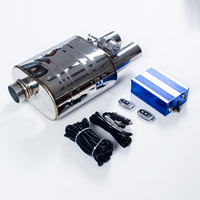 Silencieux universel 51/63/76 mm de type H, à valve électronique, 2 côtés, 4 sorties, série 2 en 1 pour les performances d'échappement automobile