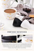Lot de tasses à café en céramique motif marbre, grande capacité, personnalisable avec logo, compatible lave-vaisselle, portable, pour la maison, le bureau, le café, la salle à manger, cadeau