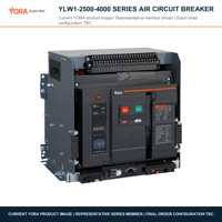 Disjoncteur à air YORA 800V 1140V ACB YLW1-4000 3200A Type fixe 65kA 80kA Protection contre les surtensions IC6.0 IEC60947-2 CQC 50Hz 60Hz