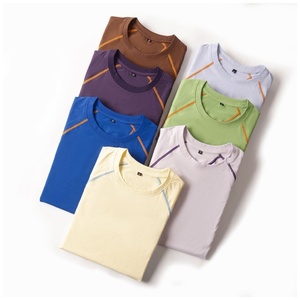 T-shirt d'été pour <span class=keywords><strong>femme</strong></span>, <span class=keywords><strong>anti</strong></span>-<span class=keywords><strong>UV</strong></span>, séchage rapide, évacuation de l'humidité, respirant, color-block, col rond, manches courtes - Product Image 3