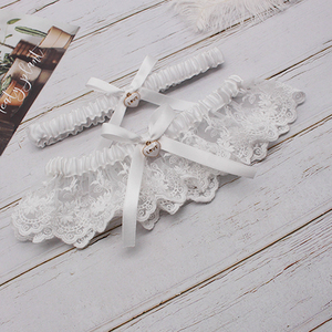 Ligas florales bordadas al por mayor, ligas Sexy decorativas de encaje, <span class=keywords><strong>liguero</strong></span> para chicas de boda - Product Image 6