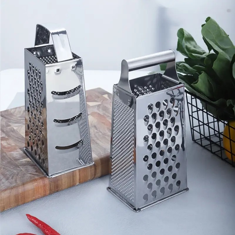 Household stainless steel potato shredder multi-functional vegetable and fruit four-sided grater