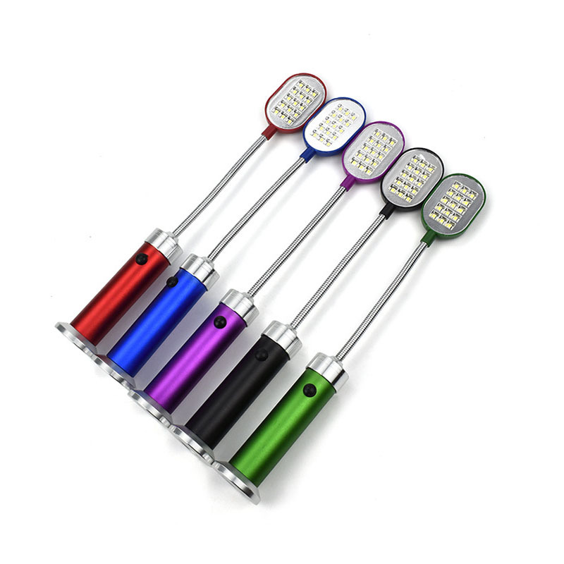 Aluminum Alloy 15 LED Flexible Magnetic Table Flashlight Work Light for Indoor Outdoor Emergency Inspection Repair