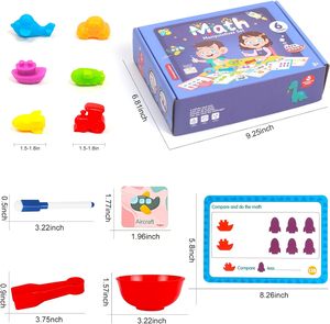 Montessori Giao thông vận tải Đếm & màu sắc phân loại trẻ em nhựa Bát thư phù hợp với mầm non hoạt động học tập & chơi đồ chơi - Product Image 2