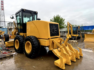 Niveleuse à moteur robuste jaune, modèle 2019, poids opérationnel de 16 500 kg, pour travaux routiers et terrassement - Product Image 4