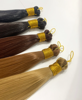 Extensions de cheveux naturels ondulés soyeux de 150 g, Yaki longues, tissage simple, teintes à haute température, fibres synthétiques
