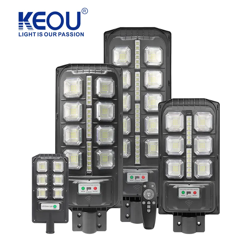 KEOU commercial all in one solar street light housing 5000 lumens all in one solar street led light