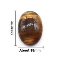 Vente en gros de cabochons en pierre naturelle en forme d'œuf 18*25mm, dôme simple, ovale, cristal, pierre précieuse pour incrustation de bague, bricolage
