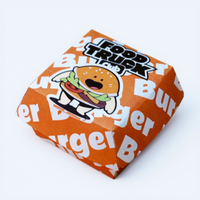 Sac en papier kraft pour hamburger, résistant à la graisse, recyclable, avec impression de logo personnalisé, pour les restaurants de hamburgers, la restauration rapide et les services à emporter