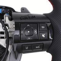 Volant sport en cuir et fibre de carbone pour Land Cruiser & Corolla LC300 2008-2021, style GR Sport, noir, Plug+Play