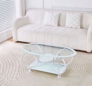 La mesa de centro de cristal económica en la sala de estar es una mesa de centro de cristal duradera y estable - Product Image 5