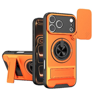Rotation <b>Camera</b> Frame Magnetic holder Mobile Phone case for iPhone 17 Air 16 15 14 Pro Max Flip Stand <b>Ring</b> Bracket back Cover - Product Image 1