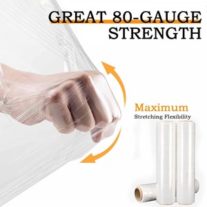 Pellicola Estensibile LLDPE Trasparente Morbida di Grado Alimentare, Resistente all'Umidità, per Imballaggio e Avvolgimento Pallet - Product Image 2