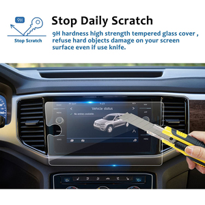 Nouveaux accessoires d'écran de voiture pour VW Tiguan T-ROC <span class=keywords><strong>Troc</strong></span> <span class=keywords><strong>Golf</strong></span> Navigation 8 pouces GPS voiture verre trempé Film de protection d'écran - Product Image 4