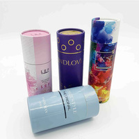 Tube Boîte D'emballage Cylindrique avec Logo Papier Carton Cosmétique Kraft Papier De Luxe Personnalisé Pouce Tube Blanc Paquet Accepter