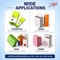 Machine d'emballage automatique pour cartons de dentifrice, de parfum, de masques, de savon en barre, de produits alimentaires en vrac, de biscuits et de gâteaux
