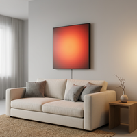 LUZ Sunset Art LED Light Box Wall Lamp Ambient Light Square Acrylic Painting APP/Remoter Control Backlit Aluminum Frame Birthday