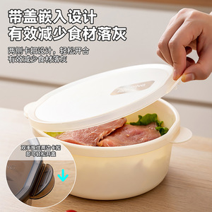 Food Grade Round Storage Container With Lid <b>Microwave</b> Safe Refrigerator Use 3 Sizes Available - Product Image 3