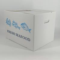 Boîte en plastique ondulé PP de qualité alimentaire, écologique et recyclable, étanche, pour l'emballage des produits de la mer en chaîne du froid, pour le poisson congelé