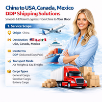 Agents d'import-export Chine vers Mexique Canada États-Unis Service de transport de marchandises Service logistique Livraison rapide DDU/DDP Expédition