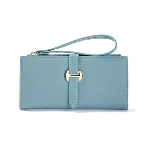 Nueva versión coreana tendencia de la moda larga <span class=keywords><strong>ins</strong></span> simple cuero multi-tarjetero teléfono monedero para mujer - Product Image 2