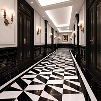 Carreaux de parquet en porcelaine modernes 800*800, antidérapants, pour murs et sols, avec motif continu infini pour l'intérieur des villas