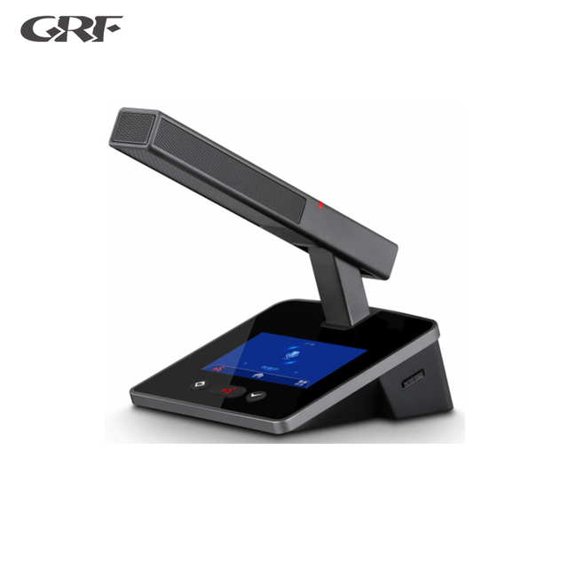 IP Dual-Backup Digital Conference Chairman Unit with 4.3'' Touch Screen and Voting