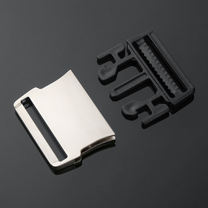 Hebilla de placa de aleación plateada de 38 mm ajustable para accesorios de cinturón de bolso - Product Image 3