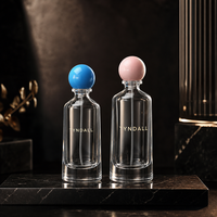 Flacon de parfum en verre haut de gamme avec boîte 50ml 100ml pour les marques de parfums de niche avec bouchon doré