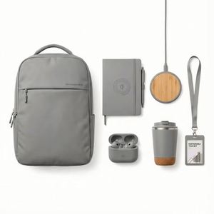 Kit Ecológico Todo en Uno Color Gris, con Regalos Personalizados Versátiles e Ideales para Empleados y Clientes - Product Image 1