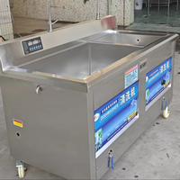Grote hotel multifunctionele groentewasmachine 3000W ozonbel voor fruit, vlees, zeevruchten met motornootjes YYHB