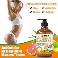 Huile anti-cellulite Huile de massage pour la massothérapie, Huile corporelle pour le raffermissement de la peau et l'élimination de la cellulite sur les cuisses et l'assistance