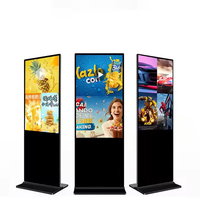 Kiosque d'affichage publicitaire LED couleur 55'' avec écran LCD, puces SMD, écran mobile vidéo pour centres commerciaux, vente au détail, support ODM, 3 ans, 450 cd/m²