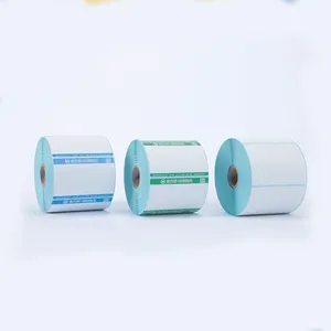 Fabbrica fornitore all'ingrosso materiale personalizzato stampa codice a barre auto etichetta rotolo di carta diretta termica adesiva rotolo di carta