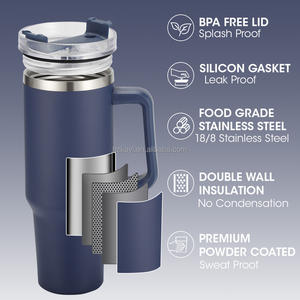 Vaso Térmico de Viaje Personalizado con Logotipo, de Acero Inoxidable, Ecológico, de 40 oz, con Asa y para - Product Image 2