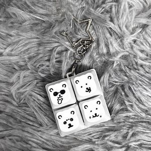 Cartoon Style UV Printing Bear Shape Fidget Decompression Keychain DIY Logo Design for Bag Charm - Product Image 3