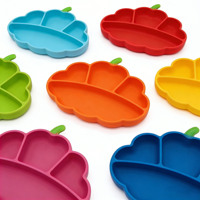 Assiette de repas pour bébé en silicone de qualité alimentaire, non toxique, prix d'usine, compatible micro-ondes, sans BPA, assiette à ventouse pour enfants